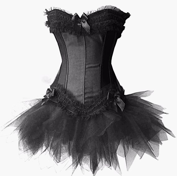 Black the ruffled tutu skirt  